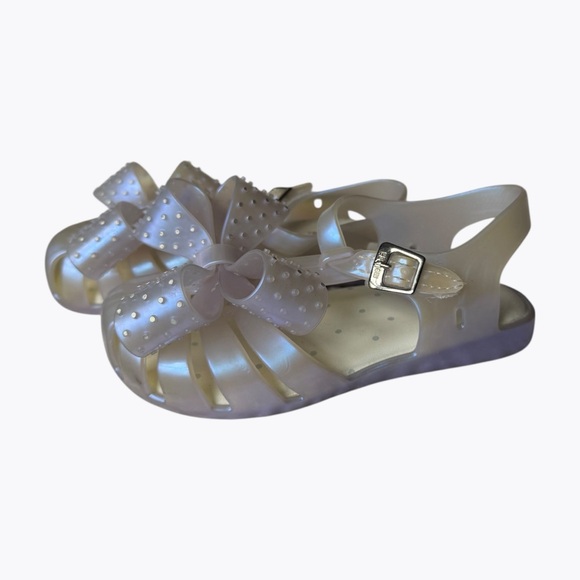 Mini Melissa Mini Aranha XIII Pearl Bow Sandals Toddler Size 10 Pearlcore Easter - Picture 6 of 8